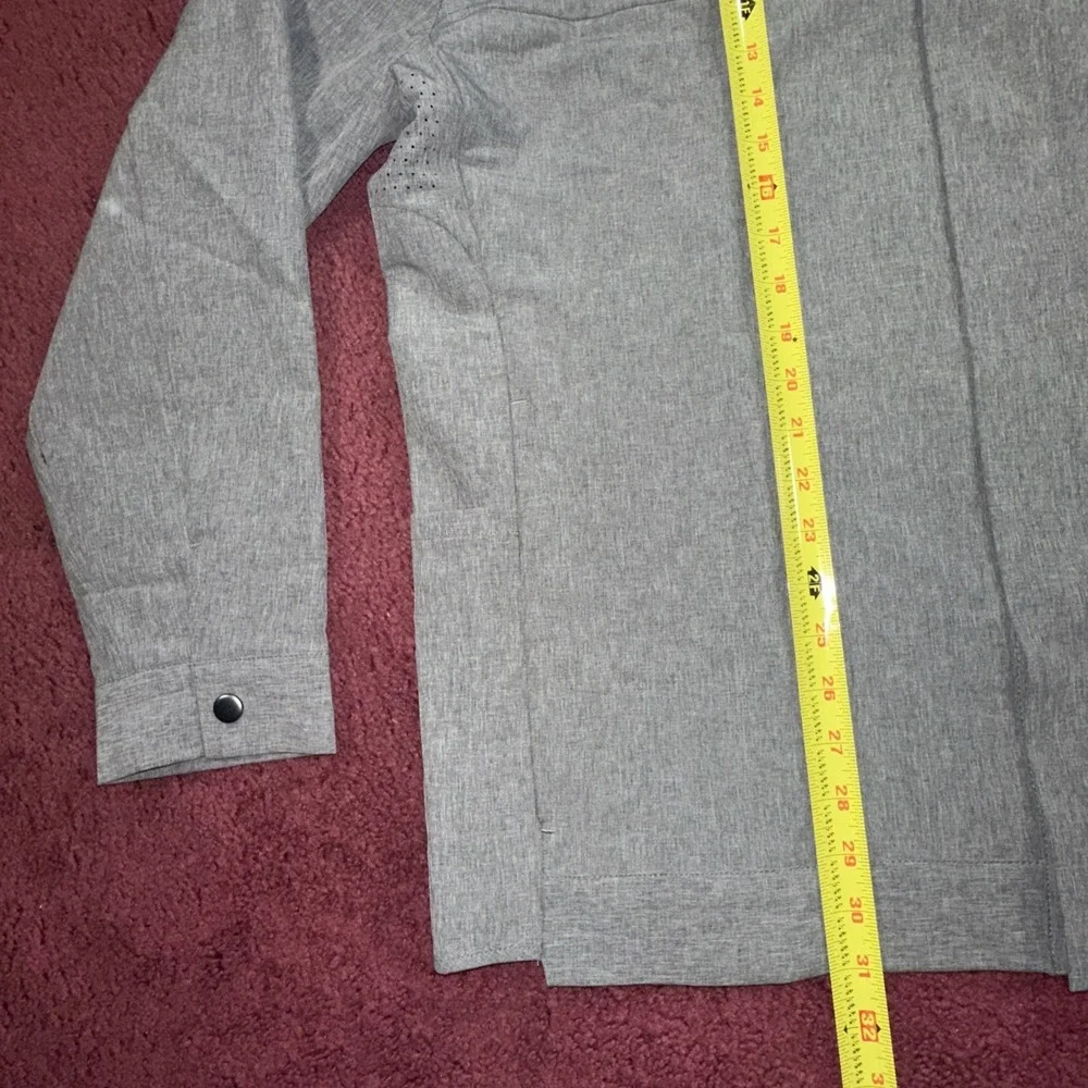 BYLT District Jacket Men's 3XL Heather Grey Snap Button Stretch
